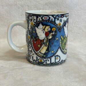 Divinity Joy to the World Christmas Mug Shelly Rasche Angels Traditional Holiday
